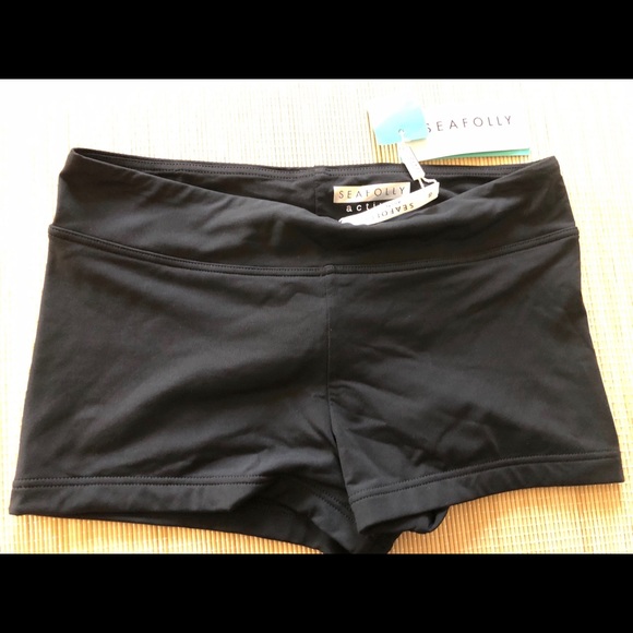 Seafolly Other - Seafolly black ruched boy leg  swim bottom